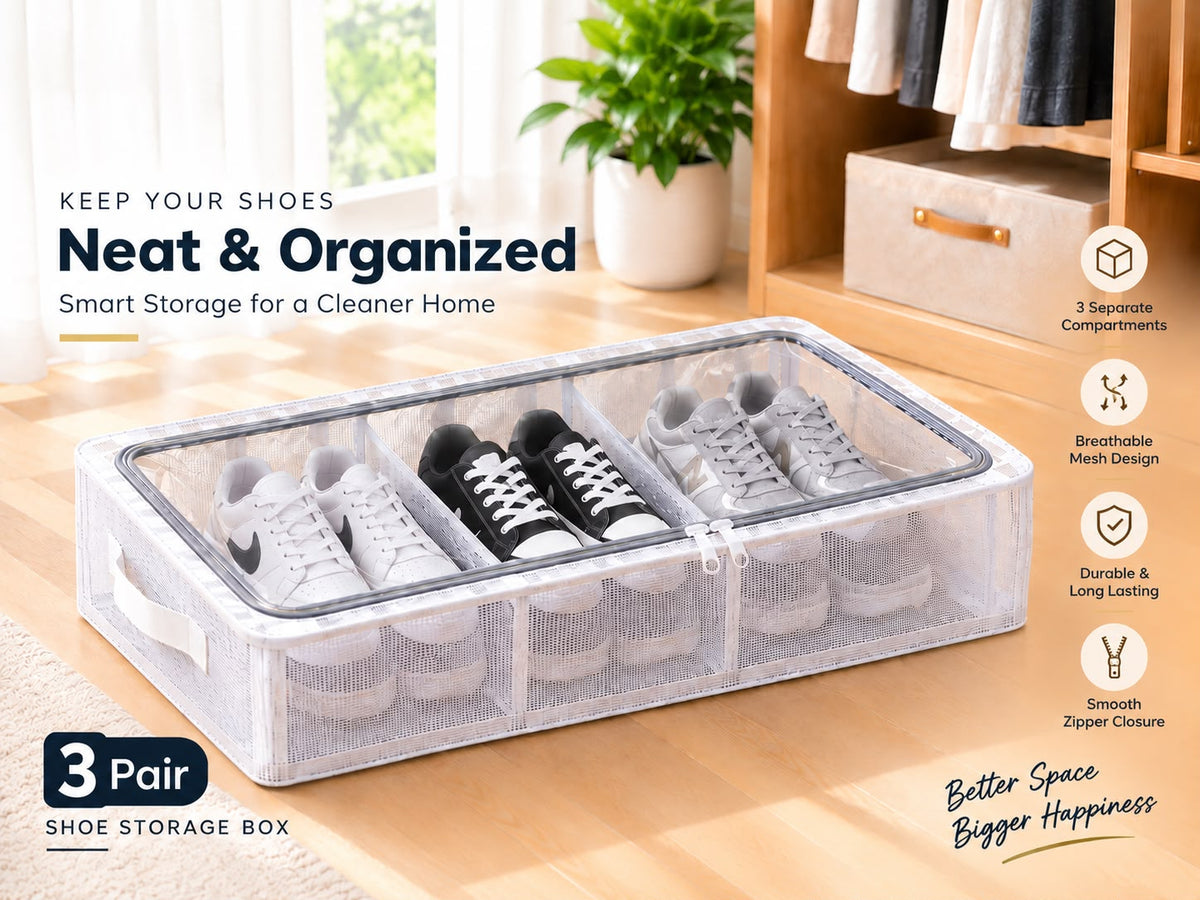 3 Pair Shoes Storage Box